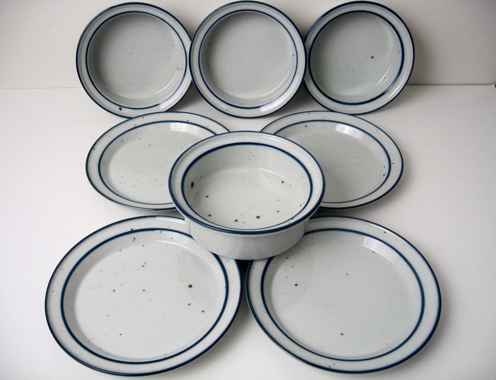 DANSK Generation Blue Mist Plate and Rimmed Bowl Dinnerware Etsy