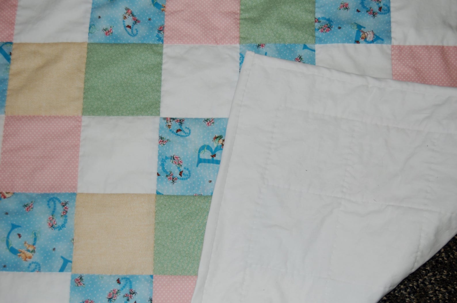 SALE Beatrix Potter Baby Quilt Hand Quilted Baby Blanket Etsy