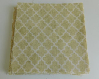 40 Cream Lattice Blocks, 4 1/2 Inch Square, 100% Cotton