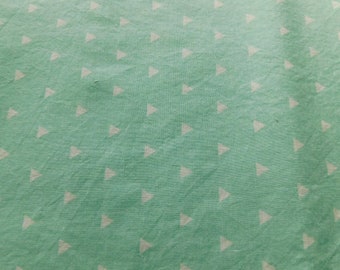 Mint Green Triangle Fabric, 1 Yard, 100% Cotton