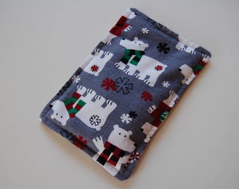 Rice Heating Pad / Ice Pack, 5 X 8 Christmas Polar Bear