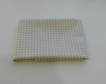 1/2 Yard, Blue and White, Line and Dot Fabric