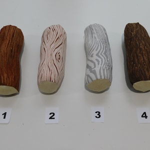 New Tree Bark Fabric, Set of 4 Campfire Logs, 4 Colors Available, Stuffed Pretend Play, Child Room Decoration