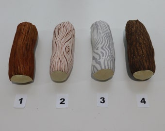 New Tree Bark Fabric, Set of 4 Campfire Logs, 4 Colors Available, Stuffed Pretend Play, Child Room Decoration