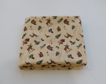 1/2 Yard, Moose and Bear Fabric