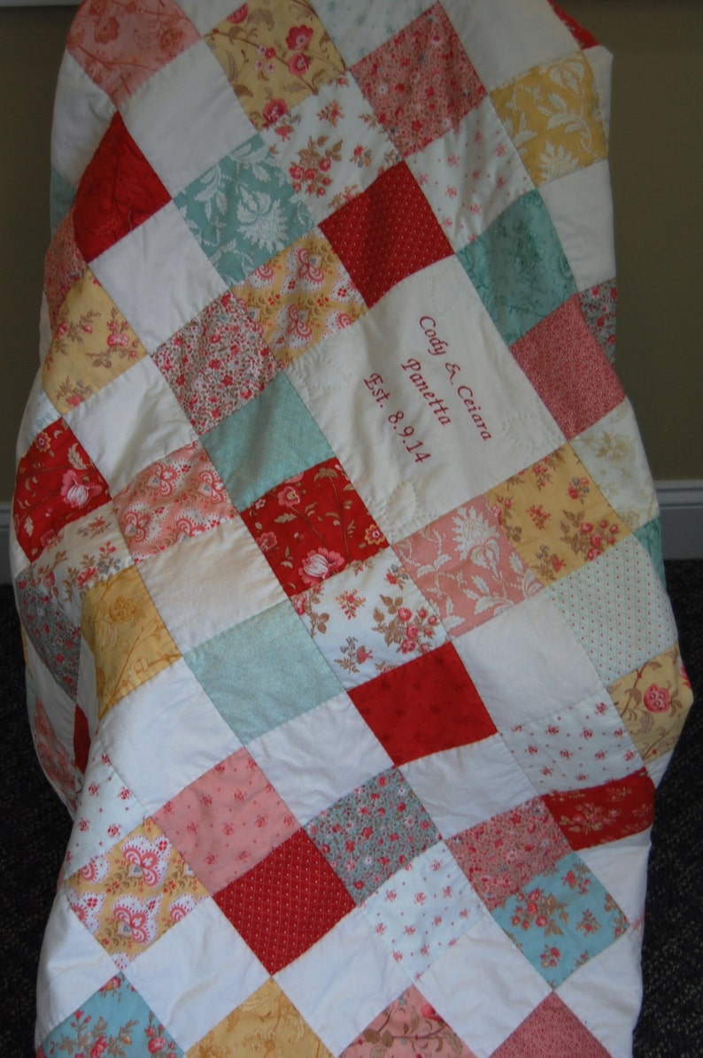 Signature Quilt Country Manor Custom Wedding Quilt Baby Shower Hand Quilted