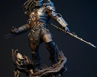 Predator Bust Figure – Half Base | 3 Pieces STL