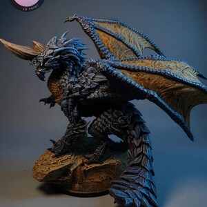 Red dragon STL supported and unsupported – aggressive roaring dragon render