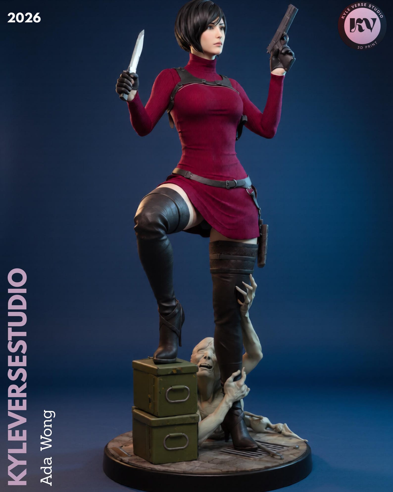 Ada Wong – Tactical Spy STL Statue | 3D Printable Figure (split Parts ...