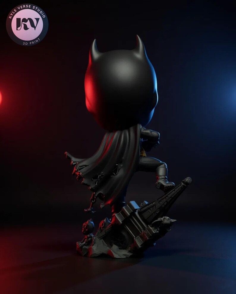 chibi vigilante STL statue ready for 3D print collectors.
