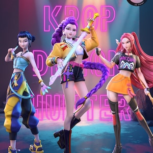 Trío de cazadores de demonios K-Pop: Mira, Rumi y Zoey / Paquete de impresión 3D STL