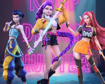 Trio Macan Hunter V1 STL – Mira, Rumi, Zoey | STL 3D Print Bundle