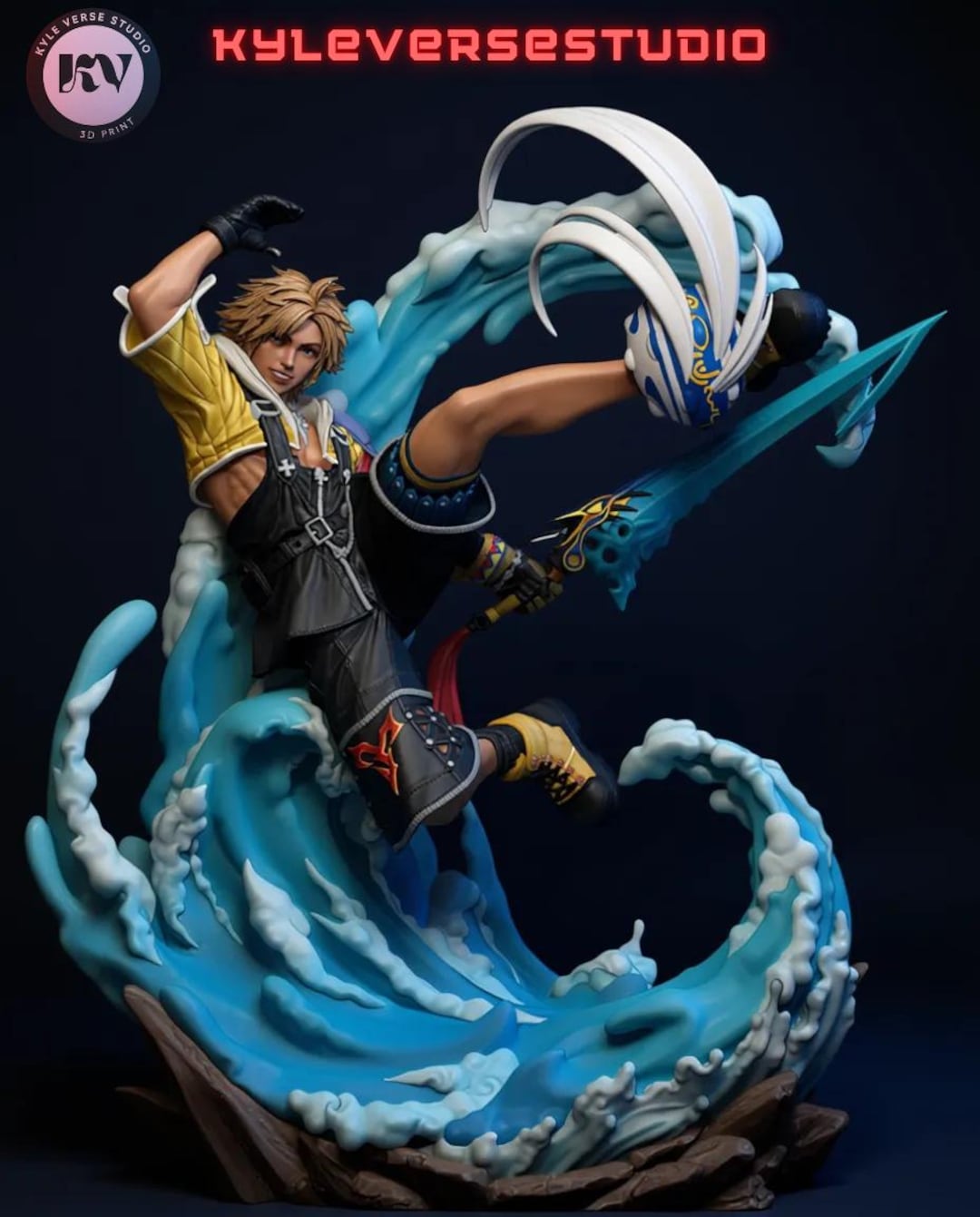 FINALFANTASYFAN BOOK Vol1.￼2 改.フィギュア他3個 Tidus – Final Fantasy X STL Statue | 178mm Split • Pre-supported