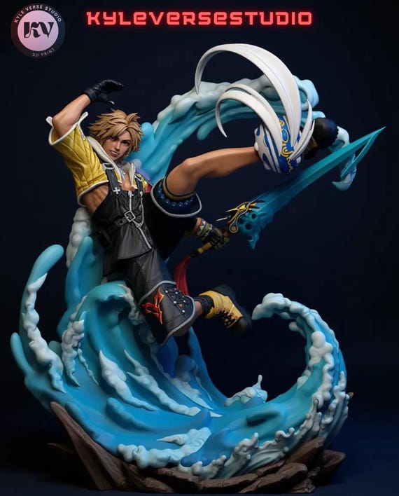 Tidus – Final Fantasy X STL Statue | 178mm Split • Pre-supported