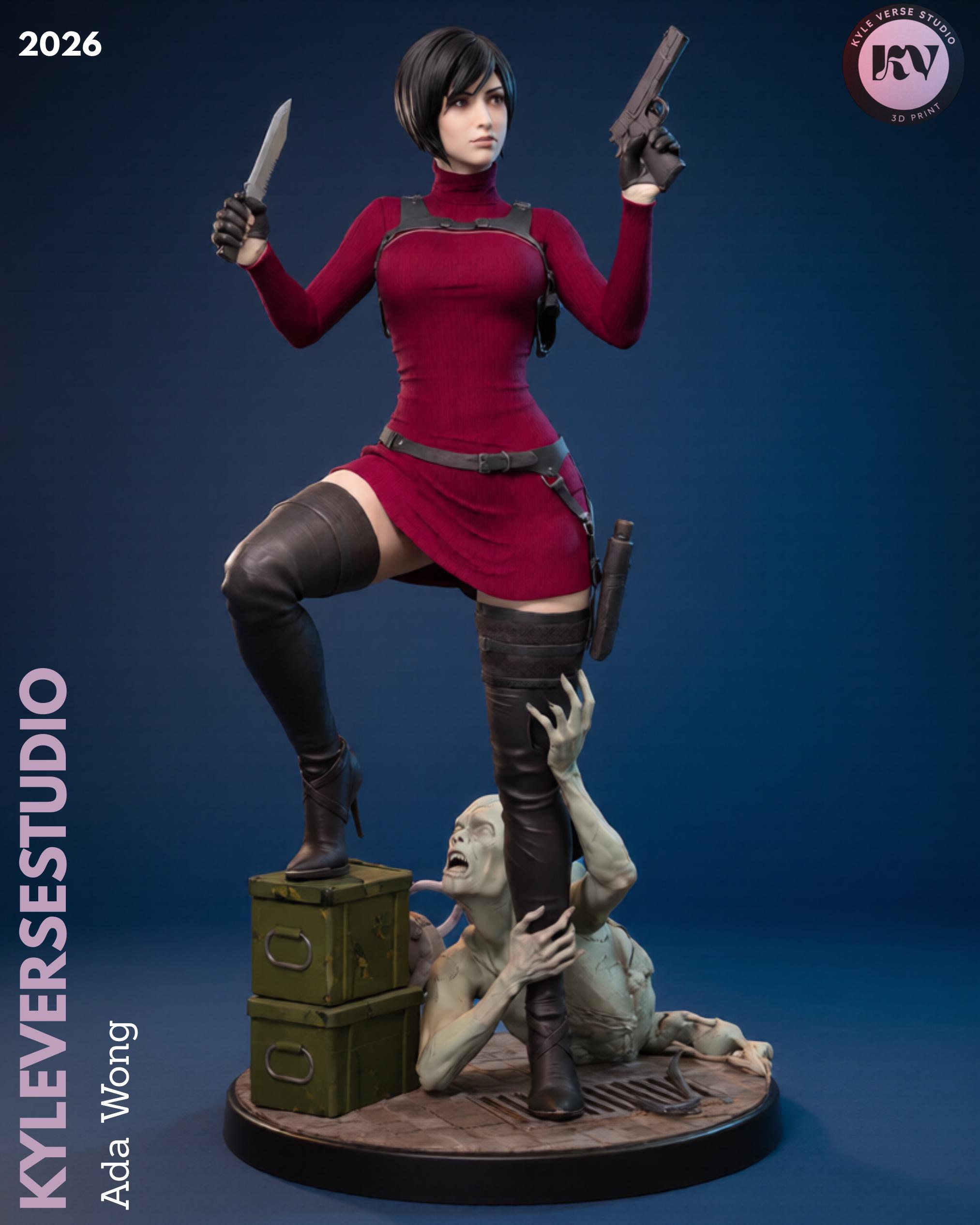 Ada Wong – Tactical Spy STL Statue | 3D Printable Figure (split Parts ...