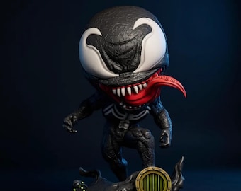 Chibi Venom– STLfiles | 1-6 scale| supported and presupport