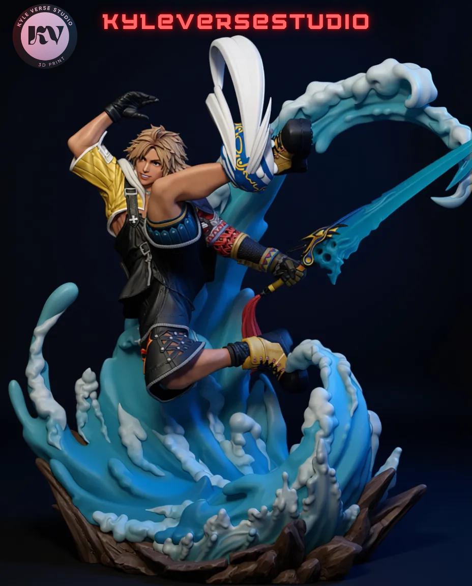 Tidus – Final Fantasy X STL Statue | 178mm Split • Pre-supported