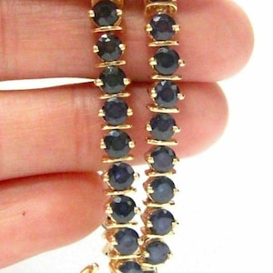 925 Silver Blue Sapphire Tennis Bracelet For Men Women Mom Anniversary Wedding Gift For Her