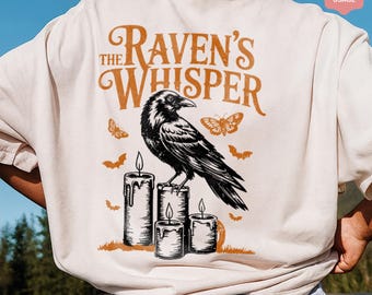 Gothic Crow Witch Halloween PNG: Vintage Raven Art, Halloween & Dark Decor (Digital Download)