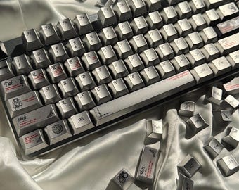 Juego de teclas de metal brillante / Acabado de espejo hecho a mano / Compatible con MX / Teclas para teclado mecánico de 61 a 87 teclas - Regalo de Navidad - Regalo para él