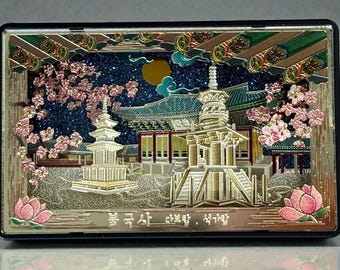 Korean 3D Relief Magnet Seoul Tower Palace Landmark Handcrafted