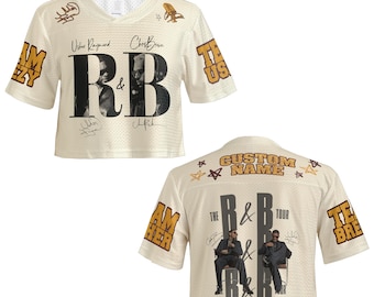 Personalized Chris Brown Usher Crop Top Jersey, Trendy R&B Fan Top