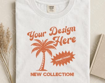 White C1717 Mockup Comfort Colors T-shirt Mockup Summer Mocks White Mockup C1717 Shirt Mock White Comfort Colors Mockup