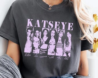 T-shirt Katseye 2025 The Beautiful Chaos Tour Merch - Unisexe, Manches Courtes, Polyester Léger Pour Fans K-Pop - 10