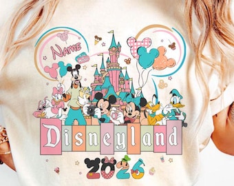 Personalized Disney Trip Comfort Colors Shirt, Disneyland 2026 Family Matching Shirts, Disney Mickey & friends Shirts, Magic Kingdom