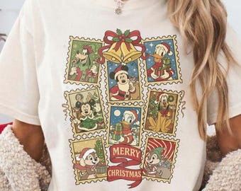 Retro Merry Christmas Mickey and Friends Shirt, Very Merry Christmas Sweatshirt, Disney Christmas Family Shirt, Disney World Christmas Shirt