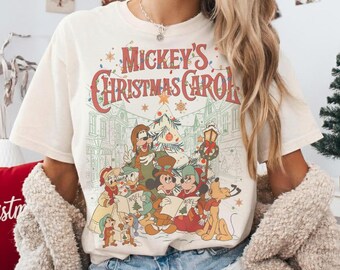 Retro Mickey en vrienden kerstman Disney kerstshirt, Mickey's Very Merry Christmas Party 2025, WDW Disneyland vakantie familie-uitstapje kerst-T-shirt