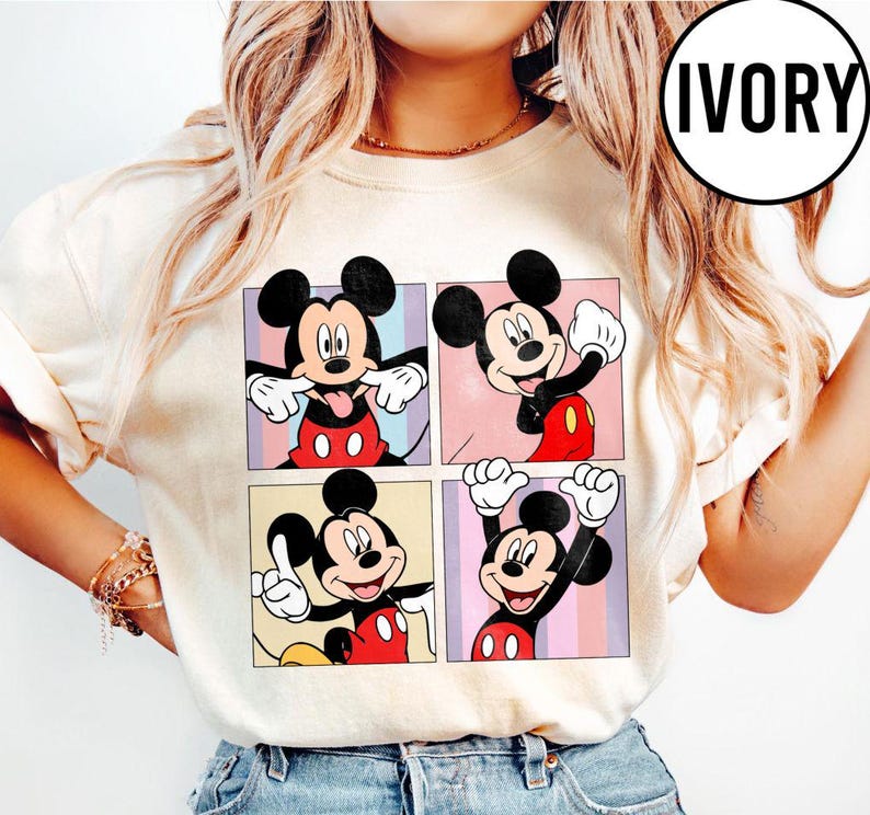 Rutig skjorta med komfortfärger, Disneyworld-familjesemestertröja, Disney-figurer-tröja, Magic Kingdom Disney-barntröja bild 3
