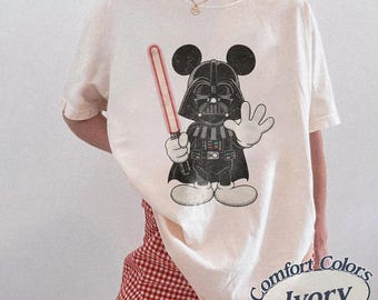 Vintage Disney Mickey Minnie Star Wars Shirt, Star Wars Darth Vader Shirt, Retro Disney Mickey And Co, Disneyland Family Matching Tee 2026