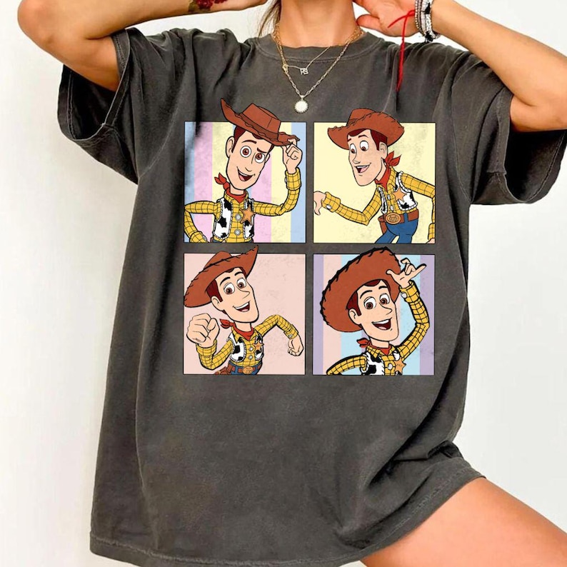 Rutig skjorta med komfortfärger, Disneyworld-familjesemestertröja, Disney-figurer-tröja, Magic Kingdom Disney-barntröja bild 7