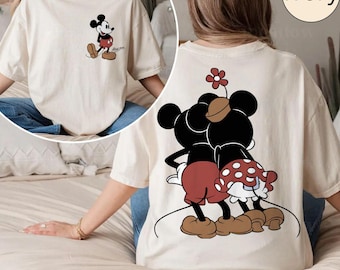 Disney Classic Mickey Mouse Shirt, Mickey And Minnie Valentine Sweatshirt, Disney Couple Matching Shirt, Gift Fort Her, Disney Couple Trip