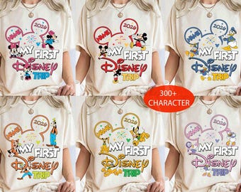 My First Disney Trip Mickey And Friends Shirt, Matching Disney Custom Tees, Disney Vacation Family Shirts, Disney Kids Tee, Disneyland Shirt