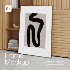 Vertical Frame Mockup, Minimal Frame Mockup, Frame on Floor Mockup, Scandi Frame Mockup, Poster Mockup, Digital Aesthetic Frame Mockup