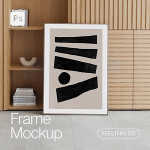 Vertical Frame Mockup, Minimal Frame Mockup, Frame on Floor Mockup, Scandi Frame Mockup, Poster Mockup, Digital Aesthetic Frame Mockup