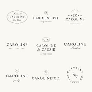 54 Logo Templates PSD, Modern Logo Bundle, Aesthetic Logos, Beauty Logo, Fashion Logo, Cafe Logo, Wellness Logo, Premade Elegant Logo AI EPS