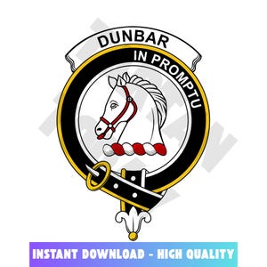 Dunbar Tartan Clan Crest, Badges, Heraldry, Clans, Family Scotland PNG, Digital ClipArt High Quality