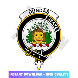 Dundas Tartan Clan Crest, Badges, Heraldry, Clans, Family Scotland PNG, Digital ClipArt High Quality