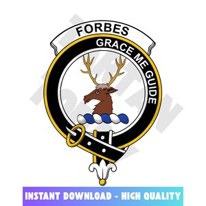Forbes Tartan Clan Crest, Badges, Heraldry, Clans, Family Scotland PNG, Digital ClipArt High Quality