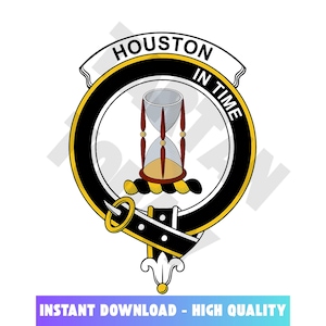 Houston Tartan Clan Crest, Badges, Heraldry, Clans, Family Scotland PNG, Digital ClipArt High Quality