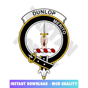 Dunlop Tartan Clan Crest, Badges, Heraldry, Clans, Family Scotland PNG, Digital ClipArt High Quality