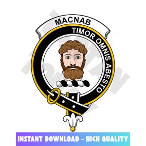 MacNab Tartan Clan Crest, Badges, Heraldry, Clans, Family Scotland PNG, Digital ClipArt High Quality