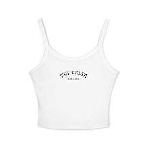 Tri Delta Tank Top, Sorority tank top, Delta Delta Delta tank top. Perfect for Summer, Casual Outings, Layering, Graduation, Gifts