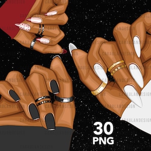Manicure clipart, Nails clipart, Nail Tech Logo, Dark Skin Hands, Nails Clip Art, Nail Planner Clipart, Hands With Nails, Nail Tech Logo