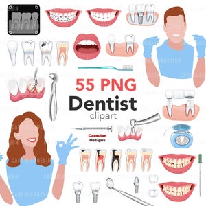 Dentist Clipart, Tooth Clipart PNG, Dental Clipart, Dentist Graphics, Dental care PNG, Doctor clipart, Medical clipart, Medicine PNG designs