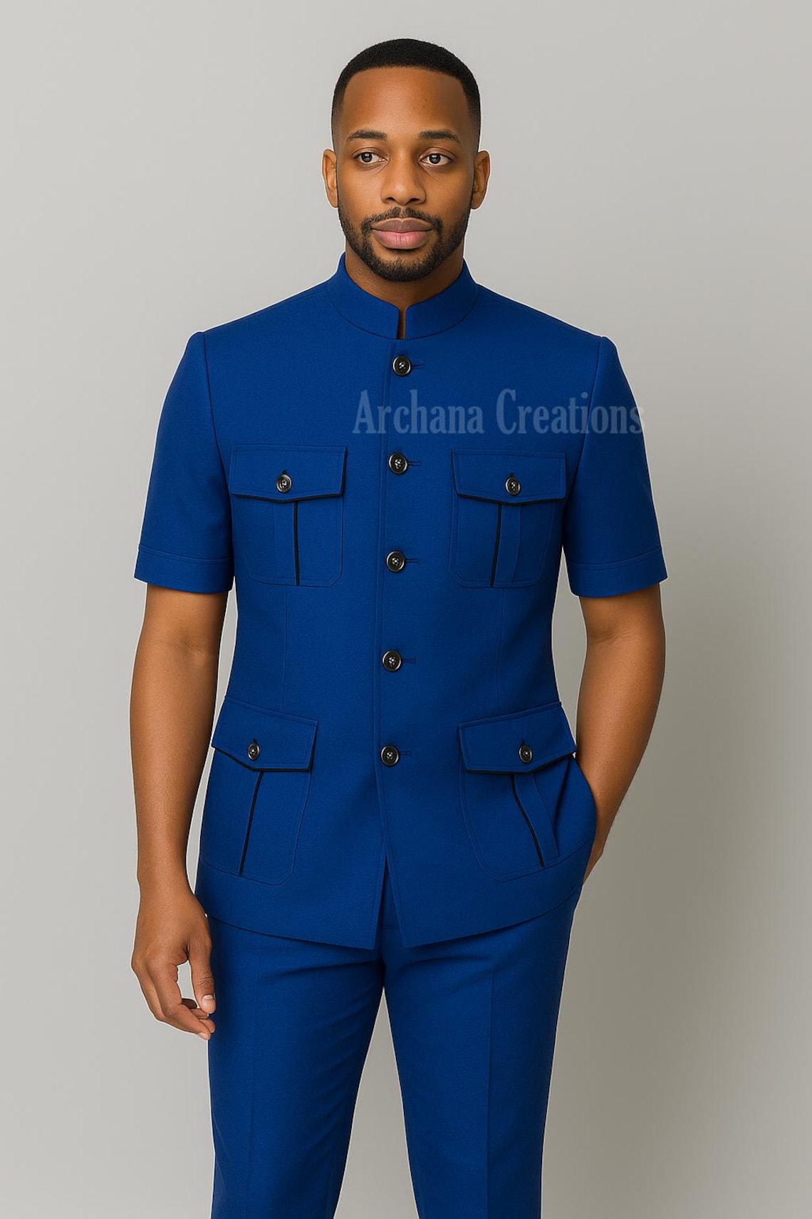 royal-blue-safari-suit-for-men-partywear-casual-outdoor-jacket-pants