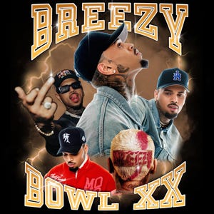 Breezy Bowl XX Tour 2025 Chris Brown  TShirt PNG Design, Chris Brown Fan Gift Instant Download And Ready To Print, File Download